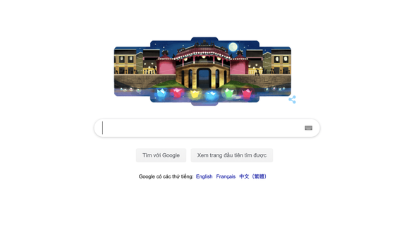 Hội An trên trang chủ Google Tiếng Việt