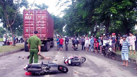 Hiện trường một vụ tai nạn giao thông