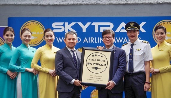 Vietnam Airlines has been certified with a 4-star airline by Skytrax for the fourth consecutive year (Source: Saigon Giai phong)