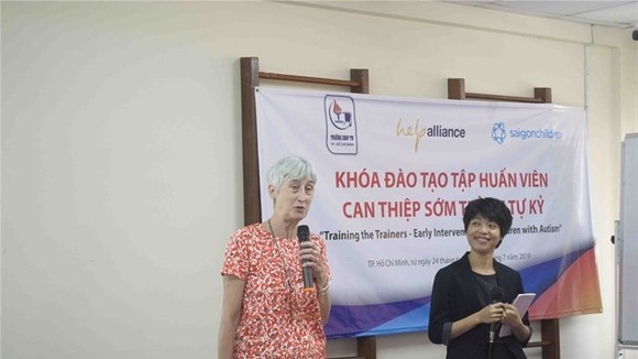 Saigon Children's Charity on June 24 started the last phase of the three-year project "Early Intervention for Children with Autism – Training the Trainers". (Photo courtesy of the saigonchildren)