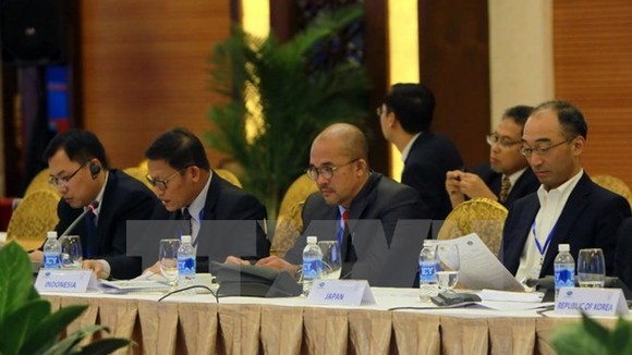 Đại biểu dự phiên họp kỹ thuật thứ 2 Hội nghị các Quan chức cao cấp APEC về Quản lý thiên tai lần thứ 11. (Ảnh: Thanh Tùng/TTXVN)