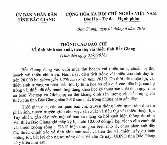 Phủ nhận tin đồn “vải thiều phải đổ bỏ xuống sông” ảnh 2