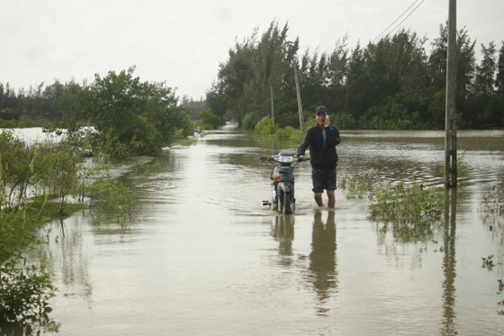 Lũ trên các sông Quảng Ngãi đạt đỉnh và đang xuống, nhà dân tốc mái đang khắc phục ảnh 2