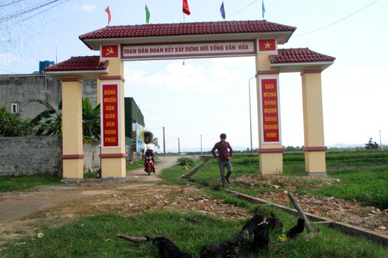 Xây dựng cổng làng "bao trùm" mương dẫn nước ảnh 1