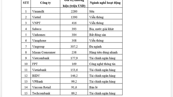 VPBank dẫn đầu khối NH TMCP về giá trị thương hiệu ảnh 1