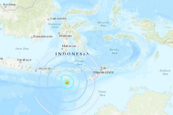 Lại xảy ra động đất liên tiếp khu vực đảo Sumba của Indonesia ảnh 1