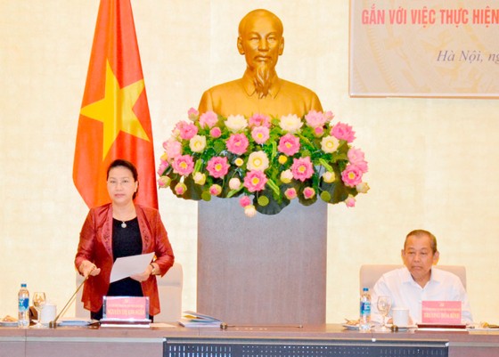 Đoàn kiểm tra của Bộ Chính trị làm việc với Đảng đoàn Quốc hội ảnh 1