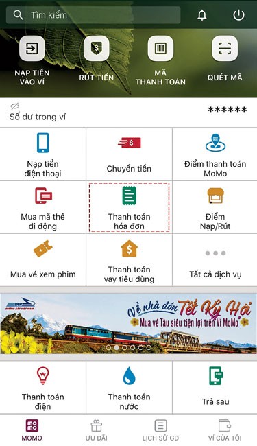 Thanh toán hóa đơn bằng ví MoMo, 100% NHẬN QUÀ ảnh 2
