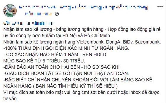 Mua bán hợp đồng lao động, bảng lương ảnh 1