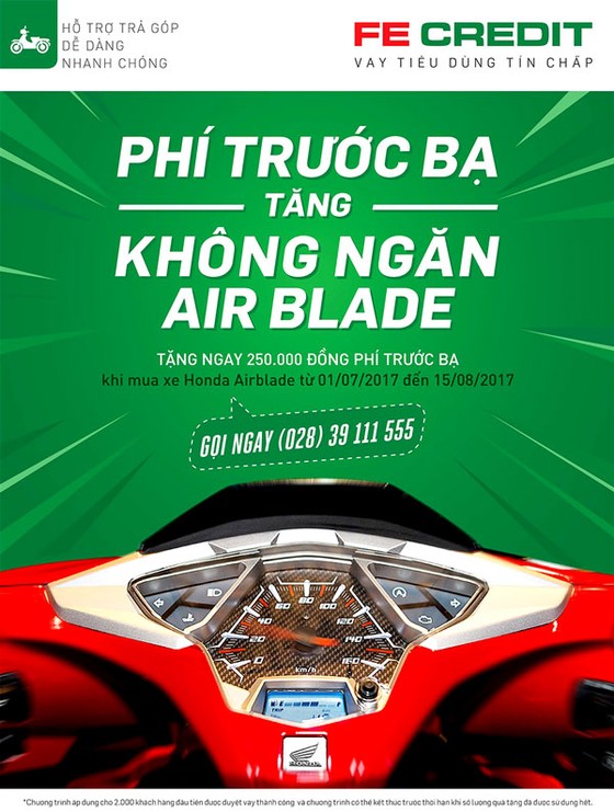 FE Credit ra mắt “Phí trước bạ tăng - không ngăn Air Blade ảnh 1