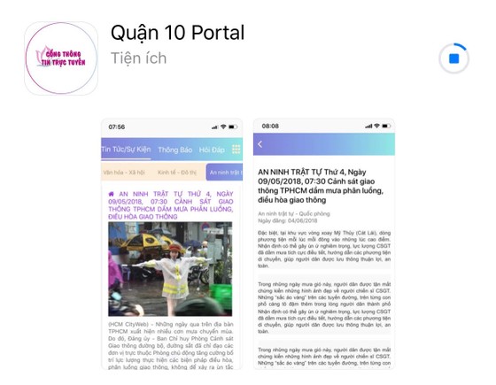 Quận 10 ra mắt Trang thông tin điện tử và ứng dụng xử lý vi phạm trật tự đô thị ảnh 2