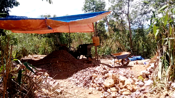 Khai thác vàng trái phép lại chây ì nộp phạt ảnh 1