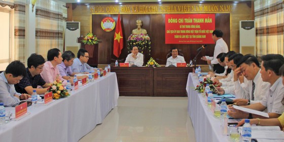 Chủ tịch UBTƯ MTTQ Việt Nam Trần Thanh Mẫn duyệt kế hoạch Đại hội MTTQ VN tỉnh Quảng Nam ảnh 2