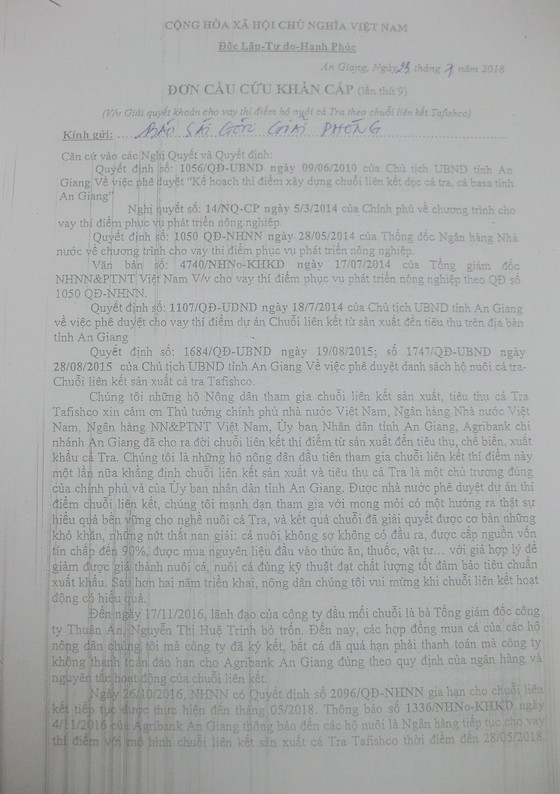 Vụ DN ôm tiền bỏ trốn, ngân hàng siết nợ trong liên kết nuôi cá tra: Nông dân cầu cứu đoàn ĐBQH ảnh 2