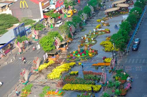 Đường hoa Nguyễn Huệ rực rỡ trước khai mạc ảnh 2
