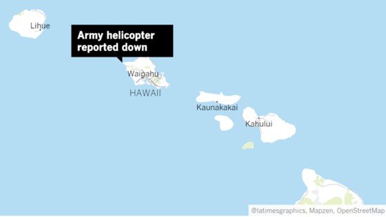  Trực thăng quân đội Mỹ rơi ở Hawaii ảnh 1