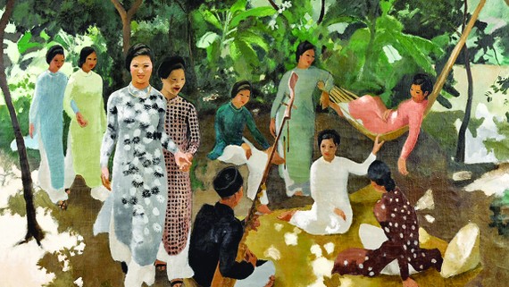 Tác phẩm Le Hamac (Mắc võng, sơn dầu trên bố) của Joseph Inguimberty - Giáo sư Cao đẳng Mỹ thuật Đông Dương, đang là bức cao giá thứ nhì  của Việt Nam, bán với giá 971.152 USD