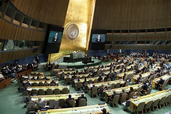 Một phiên họp của Đại hội đồng Liên hợp quốc. Nguồn: TTXVN