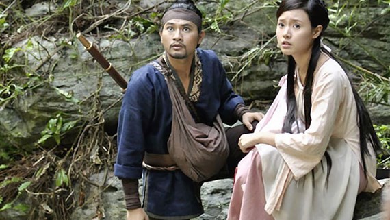 A scene in the film Thien menh anh hung (Blood Letter )