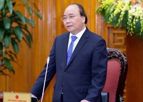 政府總理阮春福在會議上發表講話。（圖源：寶娟）