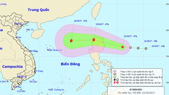 Áp thấp đang mạnh lên thành bão hướng vào biển Đông ảnh 1