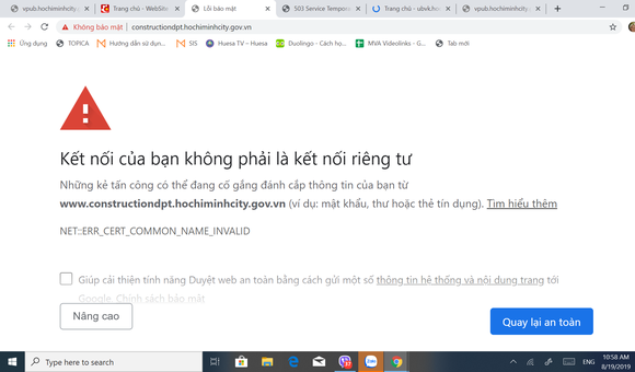 Hệ thống mạng thuộc UBND TPHCM không truy cập được ảnh 2