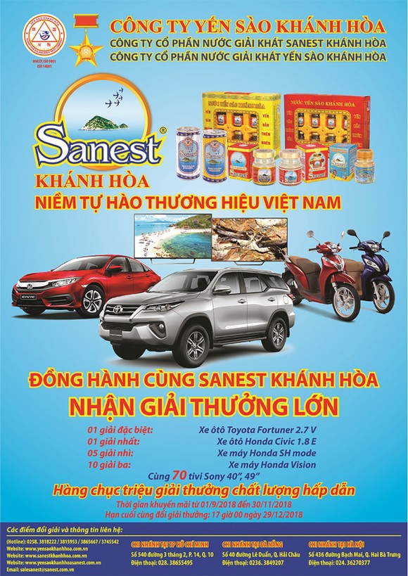 Chương trình khuyến mãi sản phẩm Sanest Khánh Hòa - niềm tự hào thương hiệu Việt Nam ảnh 1