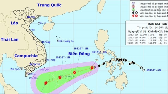 Typhoon Kai-tak enters East Sea ảnh 1
