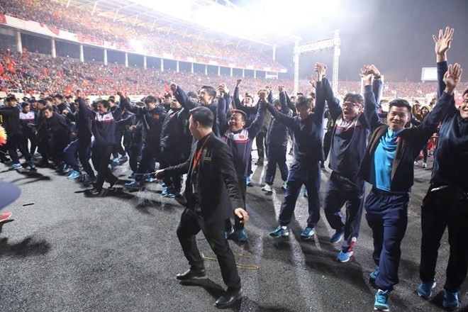 U23 football team honoured at grand ceremony ảnh 2