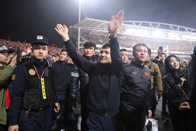 U23 football team honoured at grand ceremony ảnh 4