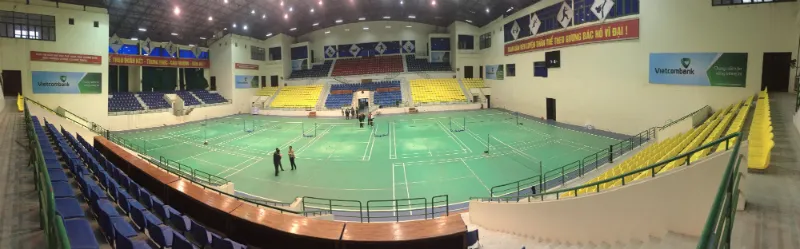 Nhà thi đấu Tam Kỳ (Quảng Nam) là nơi đăng cai Cúp VTV9 Bình Điền lần thứ 12. Ảnh: PHAN NAM