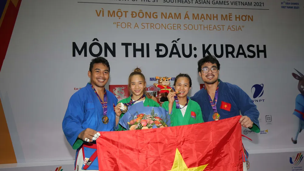 Đội tuyển Kurash giành 4 HCV trong ngày 10-5. Ảnh: DŨNG PHƯƠNG
