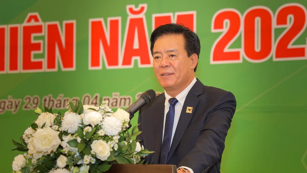 Ông Ngô Văn Đông - Tổng Giám đốc Công ty CPPB Bình Điền - tri ân sự tín nhiệm của các cổ đông, bạn hàng và người nông dân dành cho thương hiệu Phân bón Đầu Trâu suốt nhiều năm qua.