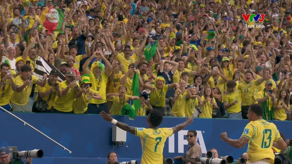 Cổ động viên của đội tuyển Brazil tại World Cup 2026.