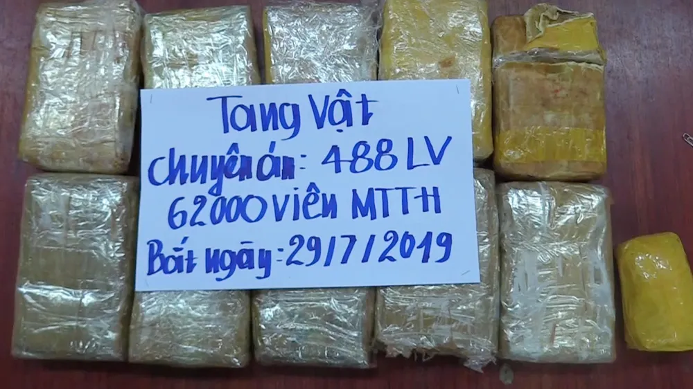 Triệt phá vụ vận chuyển 62.000 viên ma túy từ Lào về Việt Nam