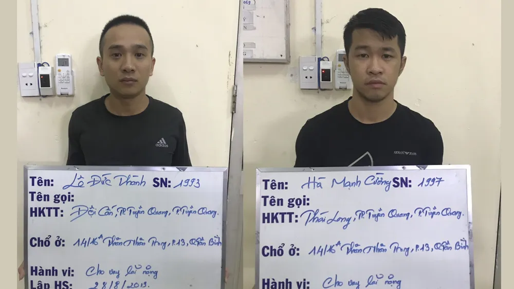 Bắt 2 nam thanh niên 9X chuyên cho vay nặng lãi ở TPHCM