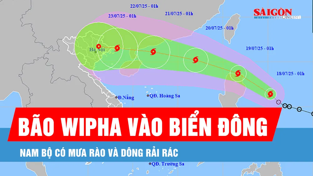 Podcast bản tin trưa 18-7: Bão Wipha vào Biển Đông