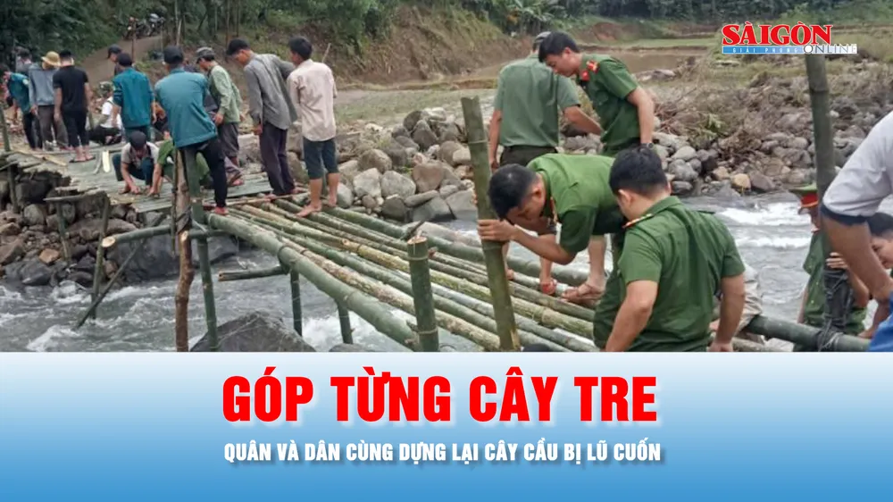 Podcast bản tin trưa 1-11: Cầu tre bị lũ cuốn trôi ở Quảng Ngãi đã được dựng lại