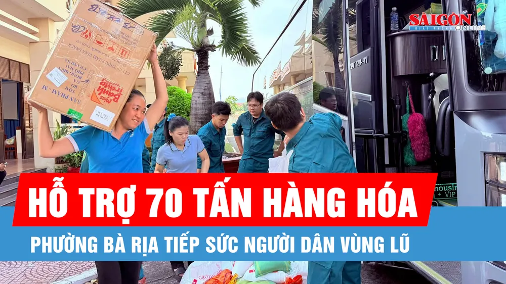 Phường Bà Rịa hỗ trợ 70 tấn hàng hóa, tiếp sức người dân vùng lũ