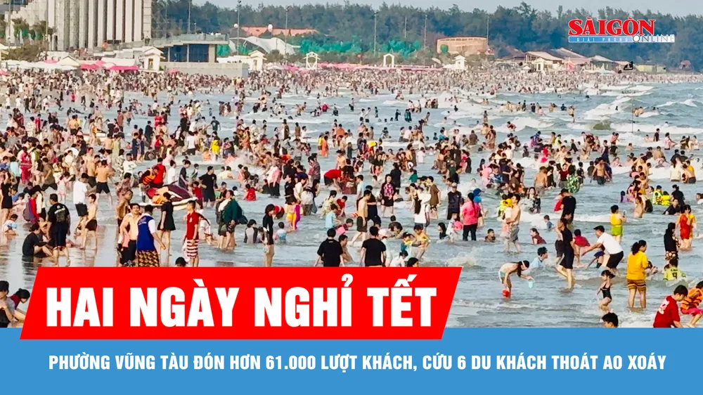 Hai ngày nghỉ tết, phường Vũng Tàu đón hơn 61.000 lượt khách, cứu 6 du khách thoát ao xoáy