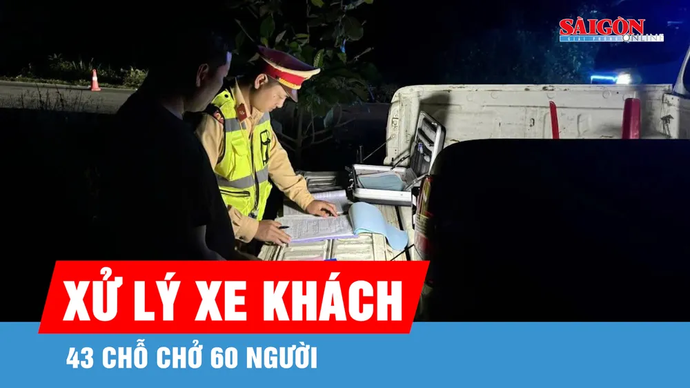 Đà Nẵng: Xử lý xe khách 43 chỗ chở 60 người