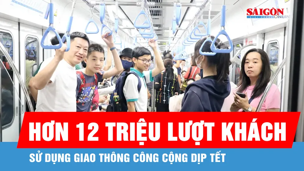 Hơn 12 triệu lượt khách sử dụng giao thông công cộng dịp tết, metro số 1 đón lượng khách kỷ lục