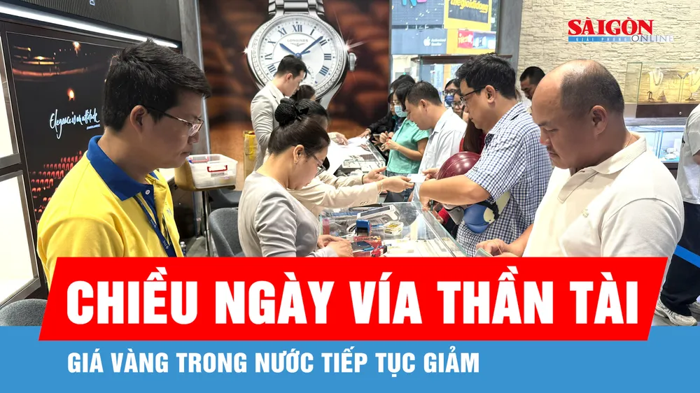 Chiều ngày Vía Thần Tài: Giá vàng trong nước tiếp tục giảm