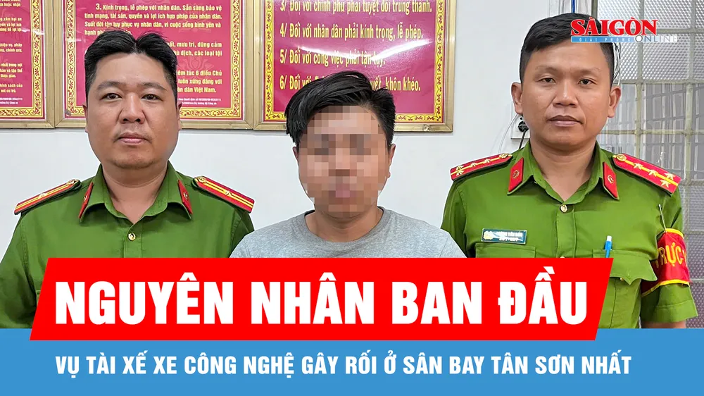 Bắt khẩn cấp tài xế xe ôm gây rối trước cổng sân bay Tân Sơn Nhất