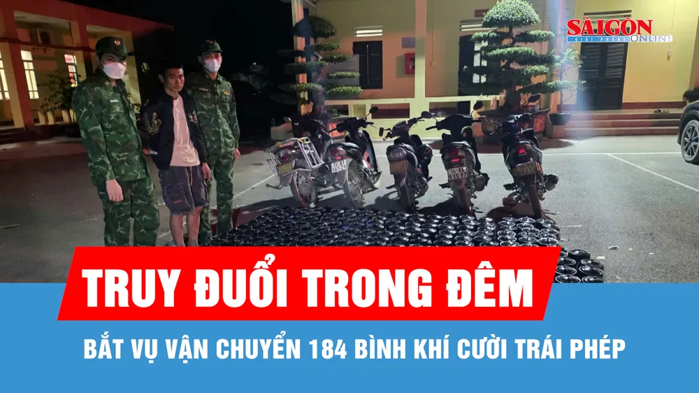 Quảng Ninh bắt vụ vận chuyển 184 bình khí cười trái phép