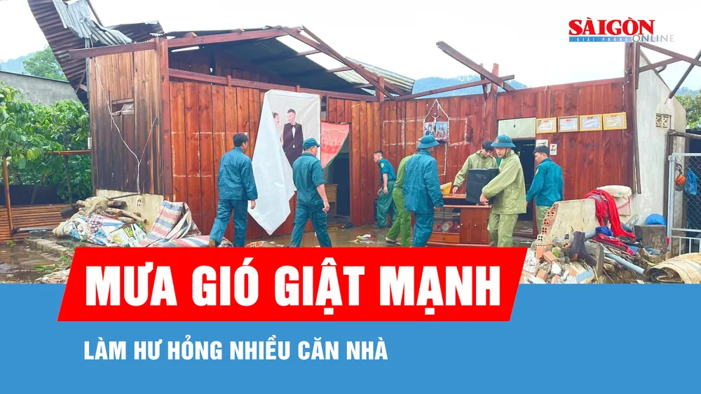 Lâm Đồng: Dông lốc làm hư hỏng nhiều căn nhà