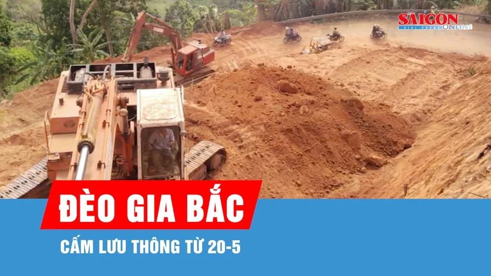Từ 20-5, cấm lưu thông qua đèo Gia Bắc