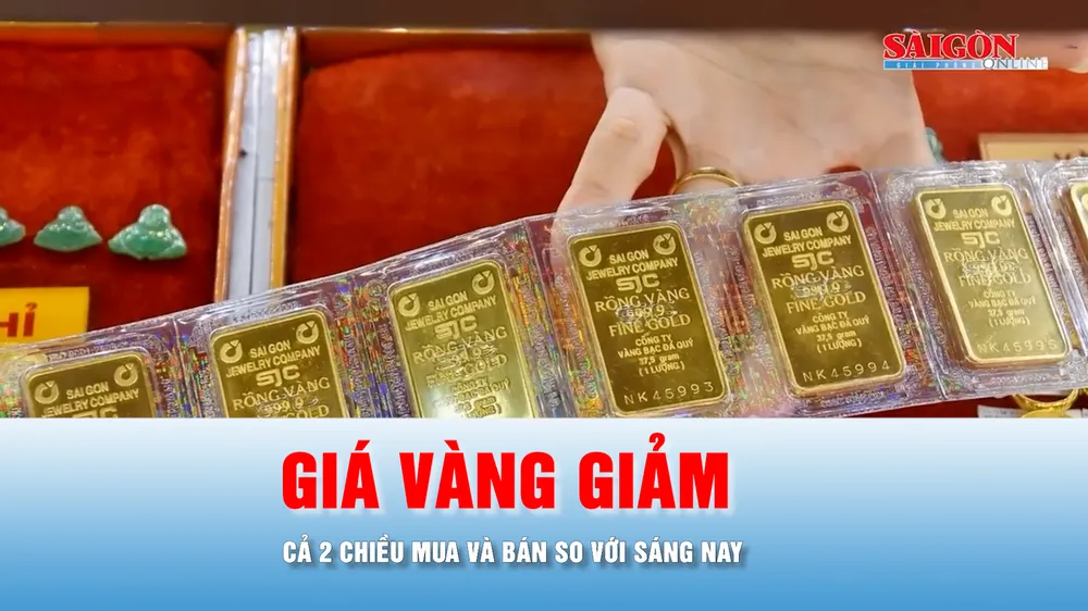 Podcast bản tin chiều 21-5: Vàng miếng SJC và vàng nhẫn 9999 cùng giảm 1,1 triệu đồng/lượng