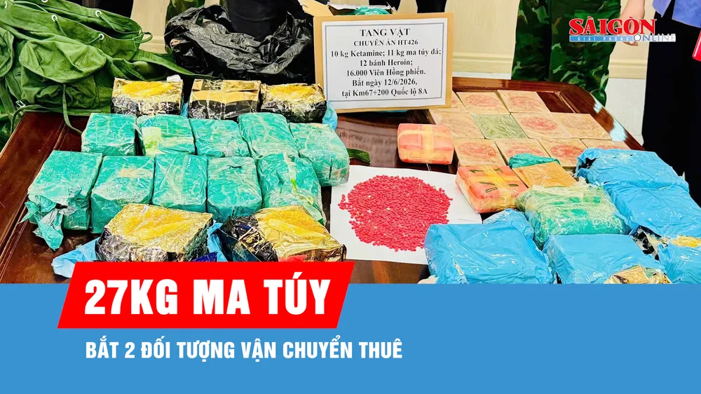 Bắt vụ vận chuyển 27kg ma túy qua địa bàn Hà Tĩnh