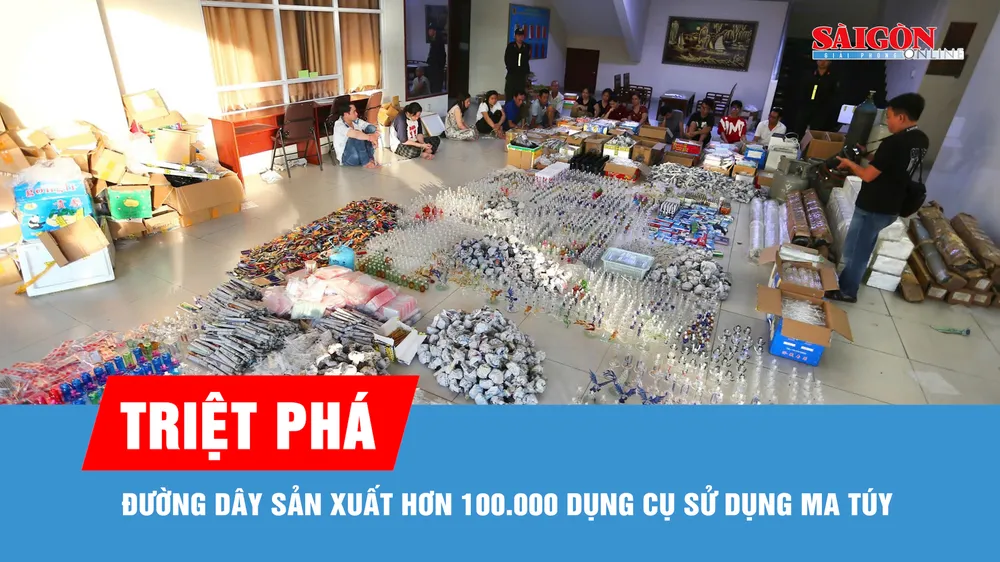 Triệt phá đường dây sản xuất hơn 100.000 dụng cụ sử dụng ma túy